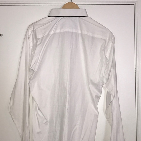 CRISP NWT Lyon Becker Contrast White Button Up - Picture 3 of 6